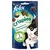Purina Felix Crispies Friandises à l’agneau et aux légumes, 1 kcal par friandise en moyenne, sachet avec illustration de chat et croquettes visibles sur l’emballage.