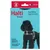 Halti Train Front Control Harness, Größe M, Farbe Schwarz. Stoppt das Ziehen. Produktbild mit schwarzem Hund und Geschirr.