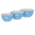 Kerbl Pet Edelstahlnapf-Set mit Deckel, blau - 3-teiliges Set (550 ml/900 ml/1200 ml)