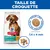 Hill's Science Plan Perfect Weight croquettes, taille des croquettes 7,4 x 4 mm, adaptées aux petites mâchoires, illustration des croquettes et de l'emballage visible.