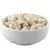 White bowl with small, light dry food pieces. Product image without visible brand or text information.