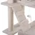 Tiragraffi beige con pali in sisal, rampa rivestita in tessuto e topolini gioco appesi. Struttura multi-livello per gatti visibile nell'immagine.