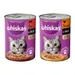 Whiskas 1+ 24 x 400 g - lot mixte IV : volaille en sauce + bœuf et foie en sauce