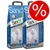 Två förpackningar Sanicat Professional Pet Love klumpande kattsand, 10L vardera, med stor röd procent-symbol för rabatt. Synlig text: Clumping Litter. Två förpackningar Sanicat Professional Pet Love klumpande kattsand, 10L vardera, med stor röd procent-symbol för rabatt. Synlig text: Clumping Litter.