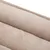 Detailopname van beige pluche stof met zachte, gewatteerde structuur, zichtbaar materiaal van een huisdierbed of kussen.