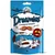 Sachet Dreamies 60g, texte en allemand : mit schmackhaftem Lachs, weniger als 2 Kalorien pro Stück, illustration de croquettes et d’un chat dessiné. Sachet Dreamies 60g, texte en allemand : mit schmackhaftem Lachs, weniger als 2 Kalorien pro Stück, illustration de croquettes et d’un chat dessiné.