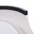 Close-up of a white bowl with a black non-slip rim, suitable for pet food or water.