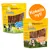 Hansepet Cookies koiranherkut, kaksi 200 g pussia: Kaurolle mit Hühnerfiletfleisch ja Hühnchen-Reis-Stickies. Oranssi ympyrä tekstillä 'Kokeile nyt!'.