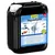 Tetra AquaSafe, zwarte jerrycan met etiket. Tekst: 'Maakt kraanwater veilig voor vissen', 'ANTI-STRESS'. Afbeelding van kraan en aquariumvissen op het etiket.