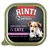 Rinti Finest Geflügel Pur & Ente, helle Filetstücke, ohne Innereien, ohne Leber. Text på tyska.