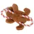 Giocattolo in peluche a forma di orso con corda integrata arancione e bianca per cani.