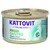 Conservă Kattovit Feline Diet Gastro cu curcan, text vizibil: Magen-Darm Bauchspeicheldrüse, etichetă 'Verbesserte Rezeptur', imagine siluetă pisică.