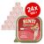 Rinti Gold MINI 100 г, набор 24×100 г. На упаковке изображена собака и текст: Mit feinen Stückchen von Rind & Perlhuhn.