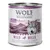Wolf of Wilderness Wild Hills, 100 % grain-free, canette 800 g. Ente mit Waldbeeren, Wurzeln und Wildkräutern. Duck with fruits of the forest, roots and wild herbs.