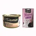 12 x 85 g Miamor Paté + Miamor Kissies med anka, 50 g på köpet! - fjäderfälever