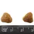Two triangular dry pet food kibbles shown above a black ruler with millimetre and centimetre markings, indicating kibble size is about 1.5 cm each side.