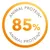 Texto en inglés: ANIMAL PROTEIN* 85% ANIMAL PROTEIN*