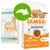 Dvě balení IAMS pro kočky, nápisy: Light/Sterilised, 84 % Animal Protein, With Fresh Chicken, 1+ Years, 3 kg. Zelená šipka naznačuje změnu obalu.