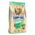 Happy Dog NaturCroq Balance Adult. Con erbe e spinaci, senza additivi artificiali, 100% Made in Germany. Confezione con immagine di Golden Retriever.