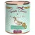 Boîte Terra Canis pour chien, texte visible : Getreidefrei, Ente mit Kürbis, Erdbeeren & Holunder, 100 % Natur, Duck with pumpkin, strawberry & elderberries. Texte en allemand et anglais.