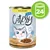 Lot de 24 boîtes Catessy Chunks with Chicken, 400 g. Texte visible : YUMMMMEOW!, Jelly-cious!, no added sugar. Lot de 24 boîtes Catessy Chunks with Chicken, 400 g. Texte visible : YUMMMMEOW!, Jelly-cious!, no added sugar.