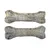 Two dog bones made from dried fish skin, textured surface with scale pattern.