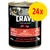Confezione da 24x400g Crave, terrina per cani al salmone e tacchino, 65% ingredienti di origine animale, senza cereali, alto contenuto proteico. Testo in tedesco e francese visibile.