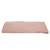 Tapis rectangulaire beige en tissu peluche, sans motifs ni marques visibles.