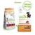 To poser hundefoder: Fitness3 Trainer og Natural Trainer Sensitive, begge med teksten NO GLUTEN. Synlig tekst: agnello, riso, olio, adult mini, small & toy 1–10 kg, adult 6–10 mdr, nuova ricetta.