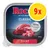 Rocco Classic Pure beef, confezione da 9 vaschette da 300 g. Testo visibile: 100% fresh ingredients & grain-free, Pure beef, Rind pur, Boeuf pur.