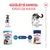 Royal Canin Puppy Maxi koirille 2–15 kuukauden iässä, Royal Canin Maxi Adult 15 kuukaudesta alkaen, kaavio näyttää ruokinnan vaihdon iän ja painon mukaan, 26–44 kg.