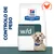Embalagem de ração Hill's Prescription Diet w/d para controlo de peso, com imagem de cão e ícone de frango. Texto visível: CONTROLO DE PESO.