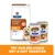 Hill's Prescription Diet Kidney Care k/d dry food bag and two wet food cans with text: Try our delicious dry & wet varieties.