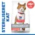 Hill's Science Plan Sterilised Cat Salmon. Tekst: STERILISERET KAT, med LAKS. Billede af kat på emballagen. Hill's Science Plan Sterilised Cat Salmon. Tekst: STERILISERET KAT, med LAKS. Billede af kat på emballagen.