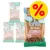 Barkoo Mini Bones, receta Grain Free, salmón con zanahoria y tomillo, sin azúcar añadido, paquete de 200 g. Oferta indicada por símbolo de porcentaje.