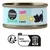 Cosma Pure Love Nature Kitten Chicken Breast in Broth, boîte avec silhouette de chaton et poulet. Pictogramme : FR boîte + étiquette bac de tri.