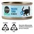 Cosma Pure Love Nature Pacific Tuna in Broth, lattina con silhouette di gatto. Simboli raccolta differenziata: acciaio 40 FE, carta 22 PAP. Testo: Raccolta differenziata. Verifica le disposizioni del tuo Comune.