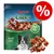 Rocco Cubes Hundesnacks mit Ente und Fisch. Wieder verschliessbare Verpackung, Text: 'The smart reward!' und rotes Rabatt-Symbol mit Prozentzeichen.