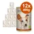 Confezione da 12 lattine DOG'S LOVE 400g, visibile scritta 'ADULT BIO RIND DEUTSCH GROUND MARZIG BEEF', con riso, mela e zucchine. Immagine di un cane sull'etichetta. Confezione da 12 lattine DOG'S LOVE 400g, visibile scritta 'ADULT BIO RIND DEUTSCH GROUND MARZIG BEEF', con riso, mela e zucchine. Immagine di un cane sull'etichetta.