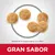 Croquetas redondas de pienso. Tamaño de la croqueta aprox. 4,5 x 9 mm. Texto: GRAN SABOR.