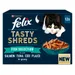 Felix Tasty Shreds 12 x 80g - Fish Selection