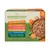 Box showing 6 packs: 2 tasty chicken, 1 satisfying salmon, 2 scrumptious turkey, 1 delicious duck, with farm-grown veg. 90% freshly prepared meat ingredients and veg. For adult dogs.