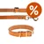 Guinzaglio e collare in cuoio marrone con fibbie metalliche, simbolo percentuale bianco su sfondo arancione che indica offerta o sconto visibile nell'immagine. Guinzaglio e collare in cuoio marrone con fibbie metalliche, simbolo percentuale bianco su sfondo arancione che indica offerta o sconto visibile nell'immagine.