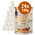 24 lattine da 380 g Sandelle Gans & Huhn + Karotte, con olio d'oliva. Testo visibile: 'no added grain', '100% exquisite', 'with goose & chicken + carrot'.