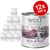 Wolf of Wilderness Wild Hills Junior konzerva 800 g, balení 12×. Text: 100% grain-free recipe, fresh free-range duck and veal with wild berries, roots & wild herbs. Wolf of Wilderness Wild Hills Junior konzerva 800 g, balení 12×. Text: 100% grain-free recipe, fresh free-range duck and veal with wild berries, roots & wild herbs.
