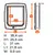 Diagram dimensiuni: H 38,4 cm, H1 25,5 cm, L 31 cm, L1 21,8 cm, W 9,6 cm. Vedere frontală și laterală cu săgeți indicând măsurătorile.