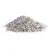 Pile of mixed granulated litter with grey and white particles shown on a white background.