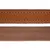 Close-up of two brown leather straps with visible stitching, different textures and shades.