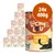 Confezione da 24 lattine Lucky Lou Geflügel Den Geist, 400 g ciascuna. Testo visibile: 'The real taste!', '96% meat! + innards & cooking liquid', 'Grain free'. Immagine di un gatto nero.