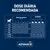 Tabela de dose diária recomendada Advance: quantidades em gramas por peso do cão (10–70 kg), idade em meses e gestação. Inclui valores para até 4 e 5 semanas de gestação.